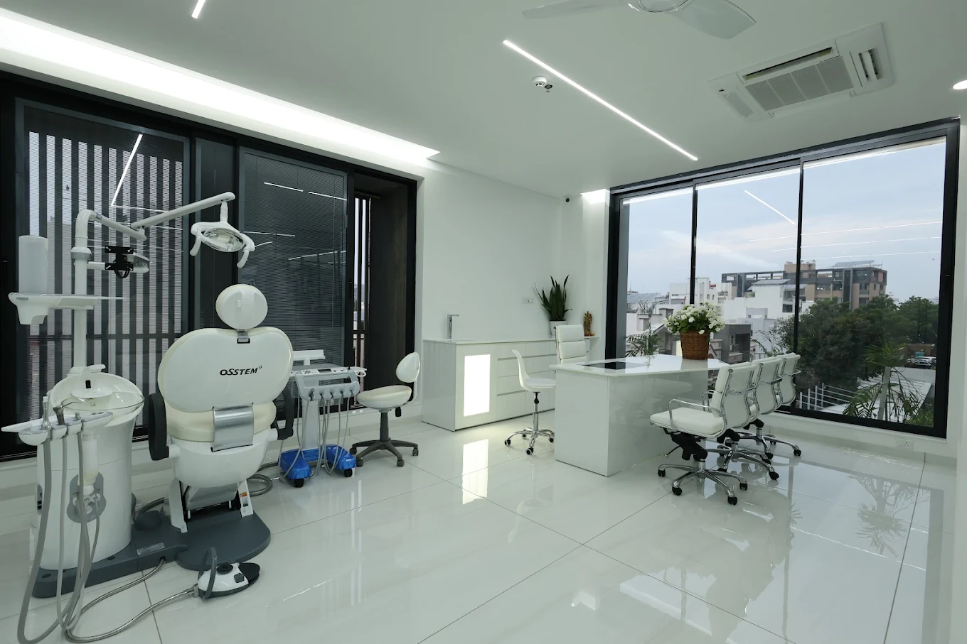 The Facial Surgery Hospital reception lounge in Rajkot